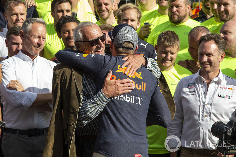 Yarış galibi Max Verstappen, Red Bull Racing, Dietrich Mateschitz, CEO 