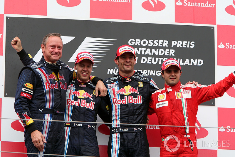 Podium: 1. Mark Webber, Red Bull; 2. Sebastian Vettel, Red Bull; 3. Felipe Massa, Ferrari