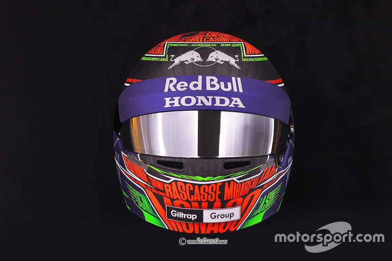 Le casque de Brendon Hartley, Toro Rosso pour Monaco