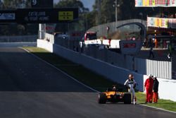 Stoffel Vandoorne, McLaren MCL33 stopped on track