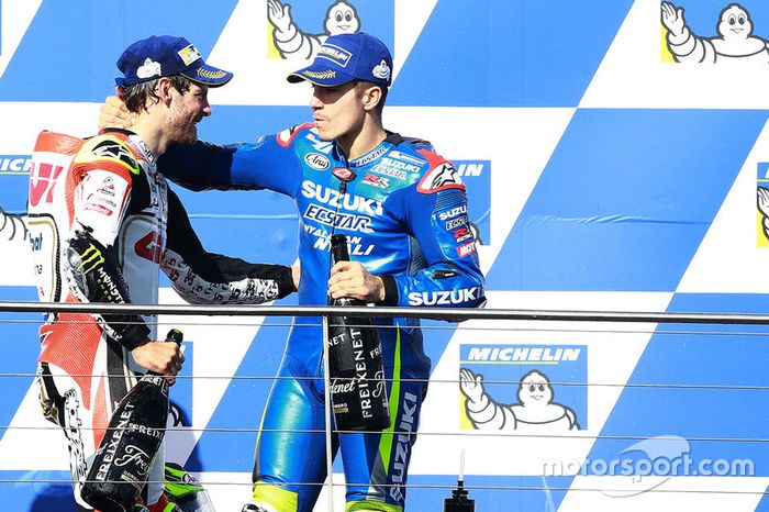 Podio: Ganador Cal Crutchlow, Team LCR Honda, third place Maverick Viñales, Team Suzuki Ecstar MotoGP