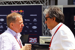 Martin Brundle, Sky Sports TV-Kommentator, und Pasquale Lattuneddu von der FOM