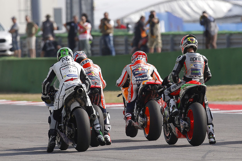 Eugene Laverty, Aspar Racing Team, Dani Pedrosa, Repsol Honda Team, Marc Marquez, Repsol Honda Team, Alvaro Bautista, Aprilia Gresini Racing Team