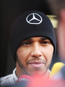 Lewis Hamilton, Mercedes AMG F1 Team met de media