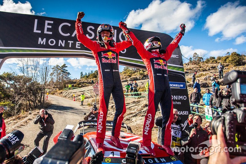 Les vainqueurs Sébastien Ogier, Julien Ingrassia