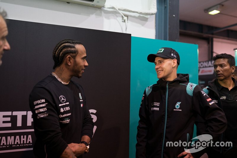 Lewis Hamilton, Fabio Quartararo, Petronas Yamaha SRT