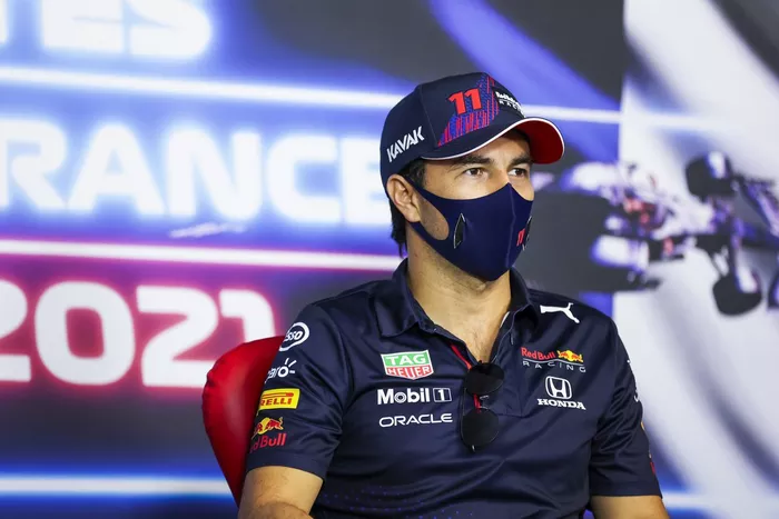 Sergio Pérez, Red Bull Racing en la conferencia de prensa