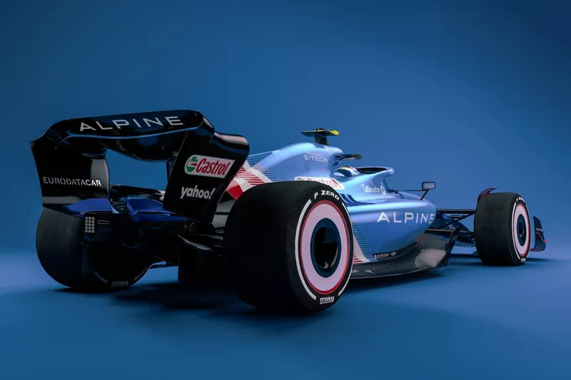 La livrée 2021 d'Alpine sur la Formule 1 de 2022