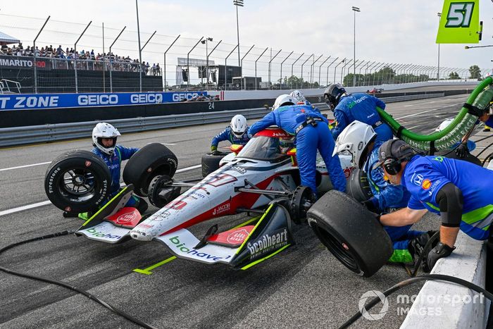 Sting Ray Robb, Dale Coyne Racing con RWR Honda parada en boxes