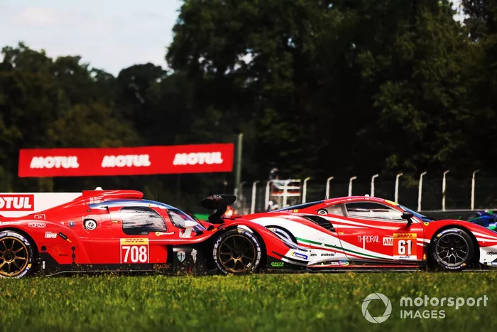 #708 Glickenhaus Racing Glickenhaus 007 LMH: Luis Felipe Derani, Gustavo Menezes, Olivier Pal #61 AF Corse - Ferrari 488 GTE EVO: Christoph Ulric, Simon Mann, Toni Vilander 