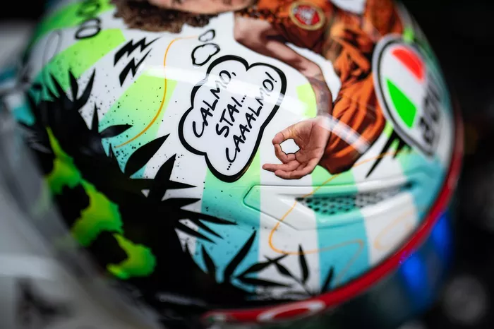 Marco Bezzecchi, VR46 Racing Team, special helmet