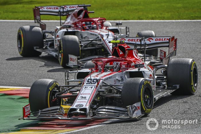 Antonio Giovinazzi, Alfa Romeo Racing C39, Kimi Raikkonen, Alfa Romeo Racing C39