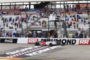 Race winner John Hunter Nemechek, Kyle Busch Motorsports, Toyota Tundra Safeway