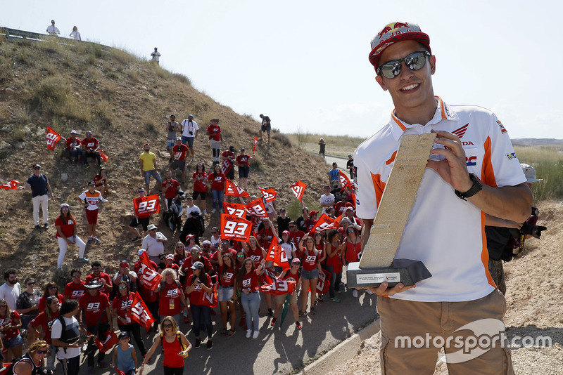 Marc Marquez, Repsol Honda Team at the Marc Marquez monument inauguration