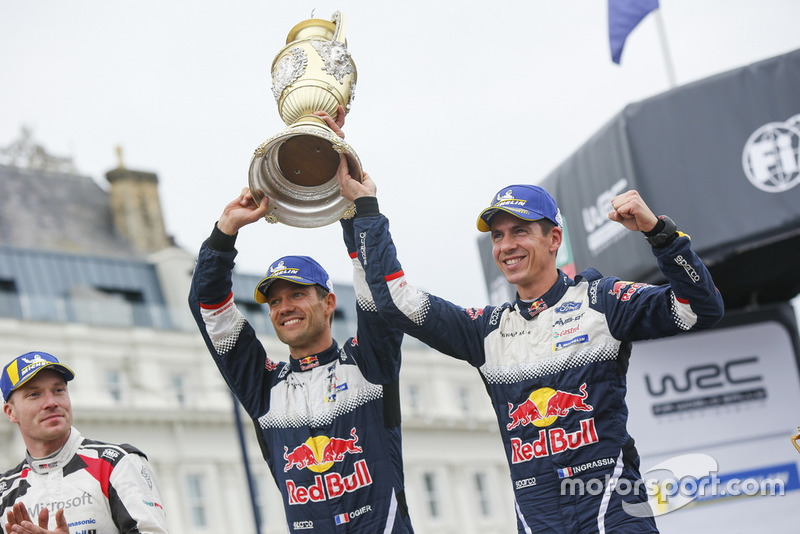 Podium: Winners Sébastien Ogier, Julien Ingrassia, M-Sport Ford WRT Ford Fiesta WRC