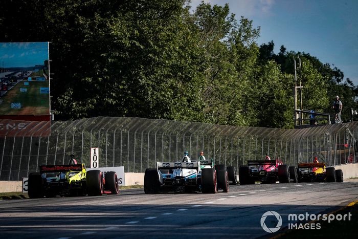 Alex Palou,  Dale Coyne Racing with Team Goh Honda, Ryan Hunter-Reay, Andretti Autosport Honda, Will Power, Team Penske Chevrolet, Scott Dixon, Chip Ganassi Racing Honda, Santino Ferrucci, Dale Coyne Racing with Vasser Sullivan Honda, Josef Newgarden, Team Penske Chevrolet