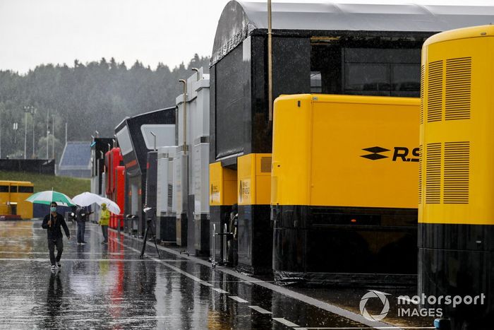 Fuerte lluvia en el Red Bull Ring