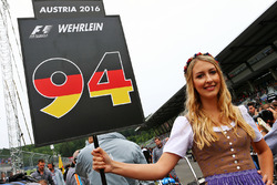 Grid girl for Pascal Wehrlein, Manor Racing