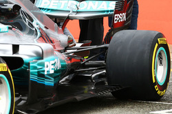 Détails de l'arrière de la Mercedes AMG F1 W08