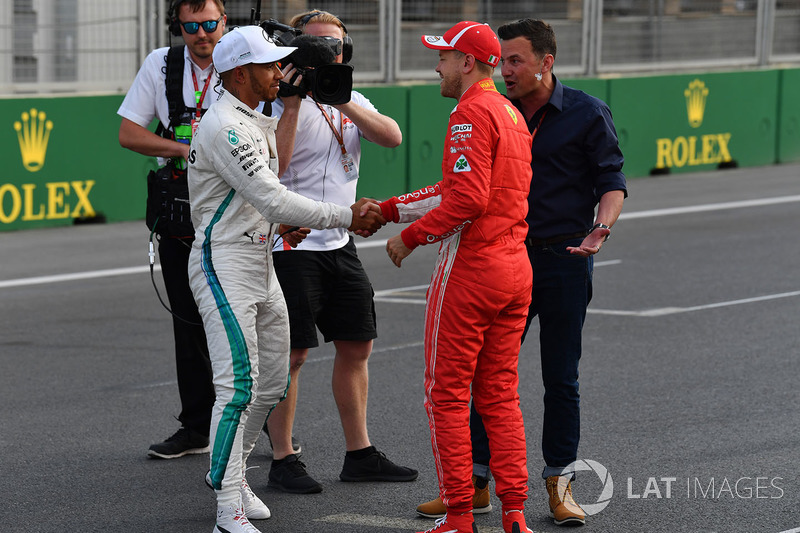 Sebastian Vettel, Ferrari ve Lewis Hamilton, Mercedes-AMG F1