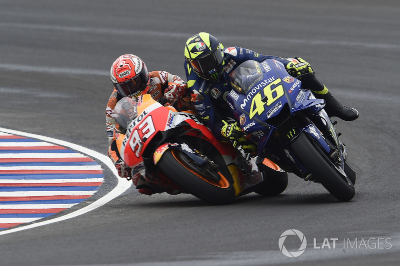 Accidente de Marc Márquez, Repsol Honda Team y Valentino Rossi, Yamaha Factory Racing