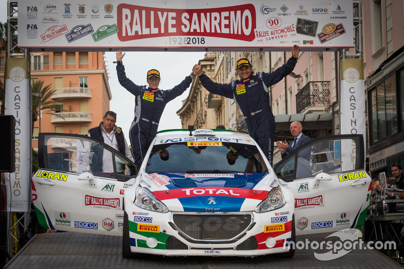 I vincitori Paolo Andreucci, Anna Andreussi, Peugeot 208 T16 R5, Peugeot Sport Italia