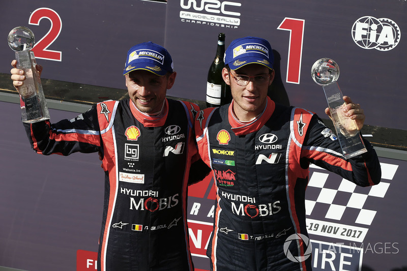 Winners Thierry Neuville, Nicolas Gilsoul, Hyundai i20 Coupe WRC, Hyundai Motorsport