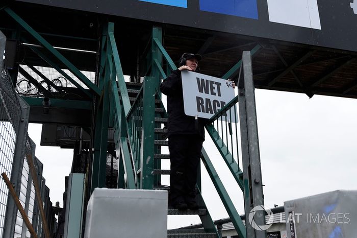 Signo de la carrera mojada