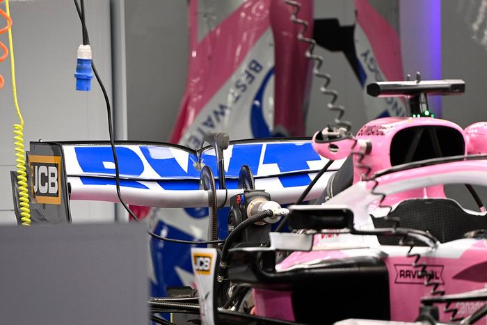 Detalle del ala trasera del Racing Point RP20 