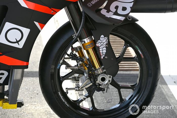 Detalle de la moto de Aprilia Racing Team Gresini