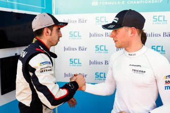 Stoffel Vandoorne, HWA Racelab, stringe la mano a Sébastien Buemi, Nissan e.Dams