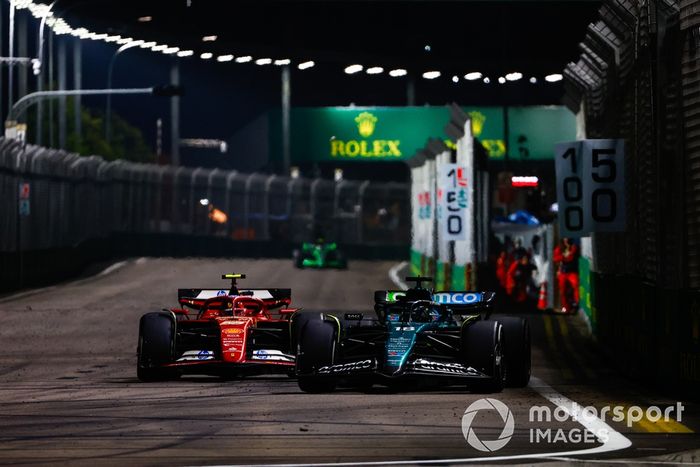 Lance Stroll, Aston Martin AMR24, Carlos Sainz, Ferrari SF-24