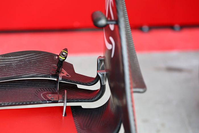 Detalle del alerón delantero del Ferrari SF-24
