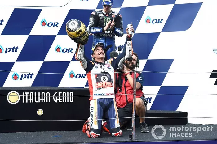 Podio: ganador de la carrera Marc Márquez, Repsol Honda Team