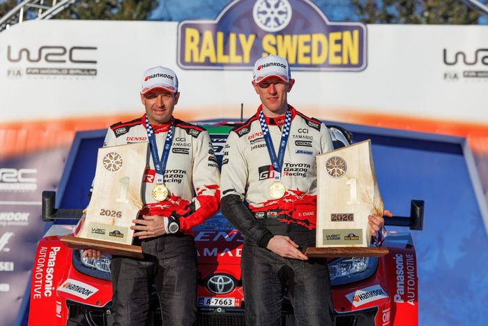 Winners Elfyn Evans, Scott Martin, Toyota Gazoo Racing WRT
