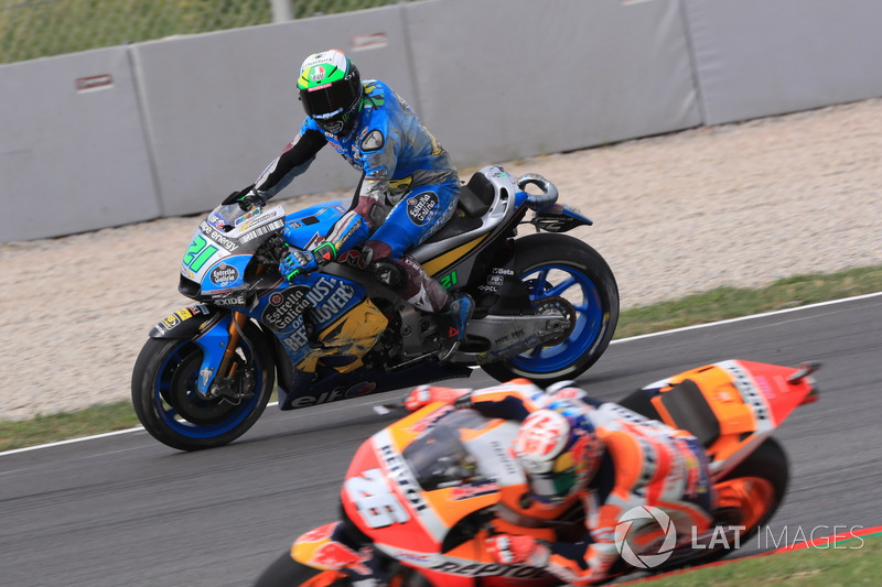 Franco Morbidelli, Estrella Galicia 0,0 Marc VDS after the crash
