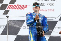 Podio: ganador de la carrera Maverick Viñales, del equipo Suzuki MotoGP