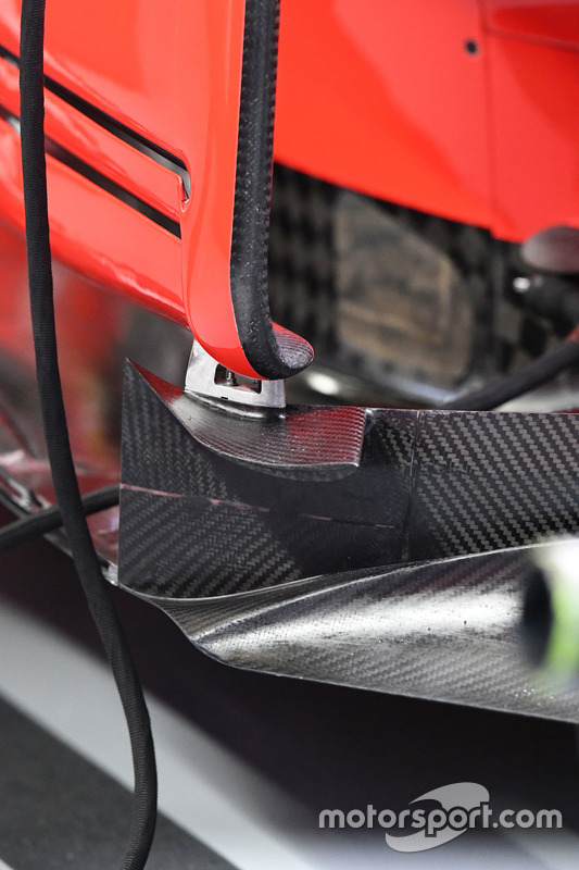 Détail des pontons de la Ferrari SF70H