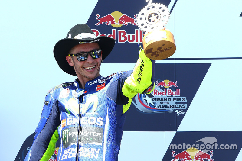 Podium: second place Valentino Rossi, Yamaha Factory Racing