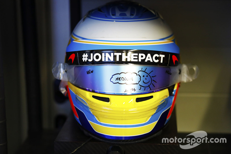 Helmet of Fernando Alonso, McLaren