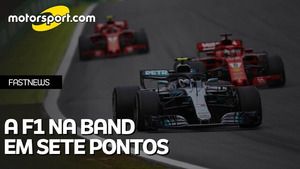 A F1 na Band em sete pontos