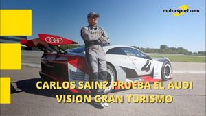 Carlos Sainz prueba el espectacular y eléctrico Audi Vision Gran Turismo