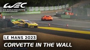 24h Le Mans 2023 - Corvette w barierach