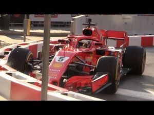 Sebastian Vettel estrella su Ferrari SF71H en el 2018 F1 Milan Festival
