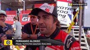 ¡Qué poco faltó! Alonso, contento tras ser segundo en la etapa 8