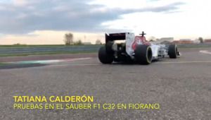 Tatiana Calderón prueba el Sauber F1 C32 en Fiorano