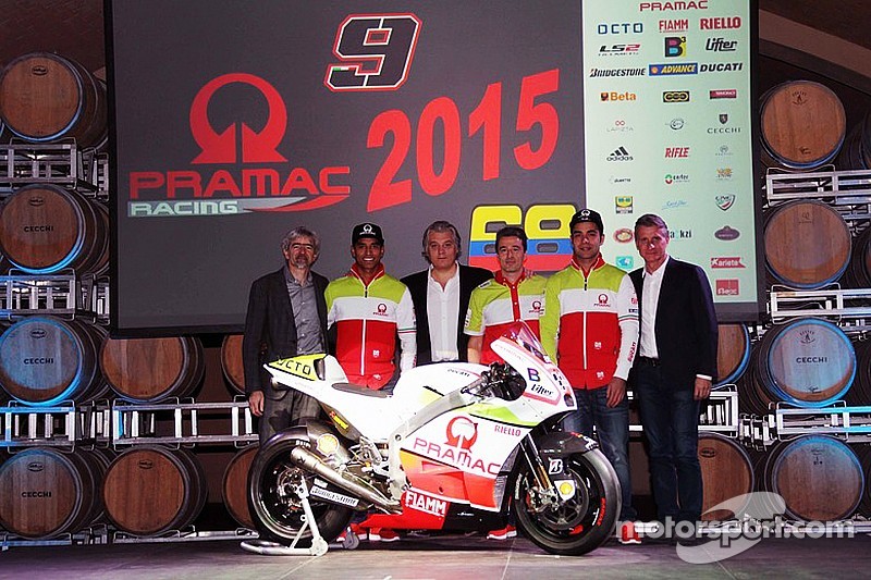 Yonny Hernandez and Danilo Petrucci with the Pramac Racing Ducati