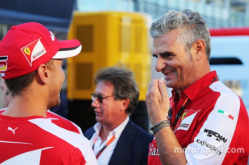 Sebastian Vettel, Ferrari com  Maurizio Arrivabene