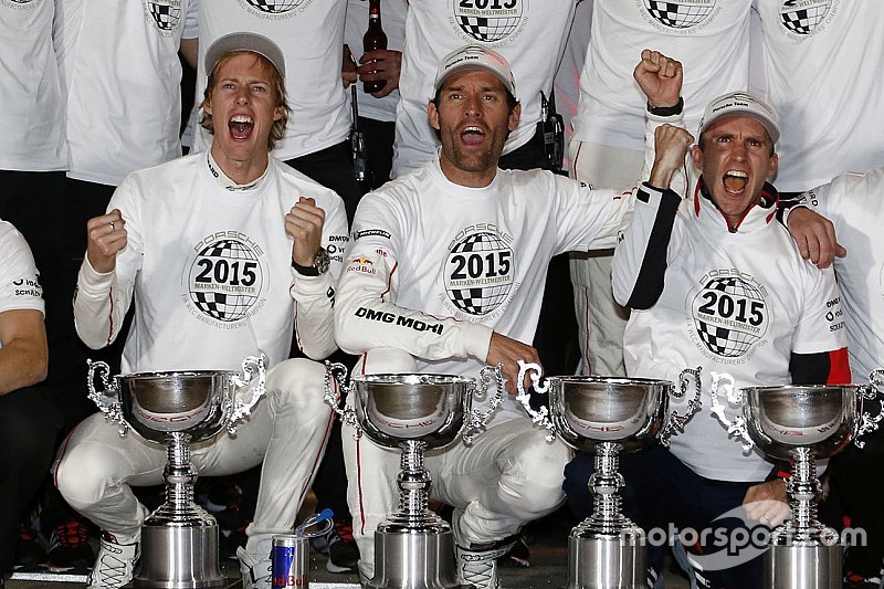 World Champion 2015 Timo Bernhard, Mark Webber, Brendon Hartley, Porsche Team