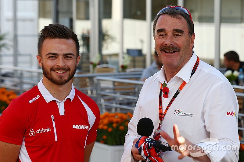 Will Stevens, Manor Marussia F1 Team with Nigel Mansell